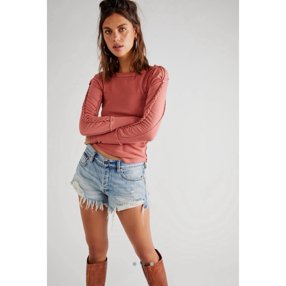 Free People Daisy Chain Cuff Long Sleeve Top